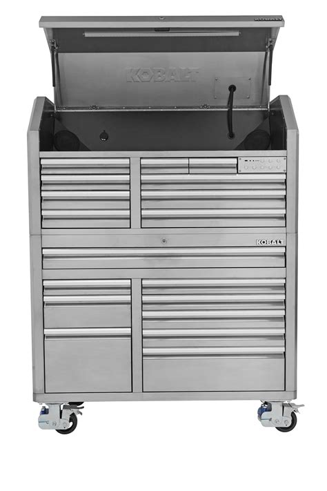 kobalt 41-in x 41-in 11-drawer ball-bearing steel tool cabinet white|kobalt 11 drawer rolling cabinet.